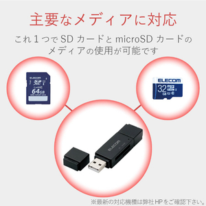 エレコム スマホ・タブレット用メモリリーダライタ ブラック MRS-MBD09BK-イメージ2