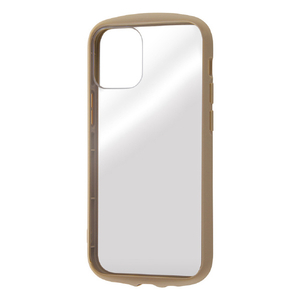 レイアウト iPhone 12 mini用耐衝撃ハイブリッドケース Puffull クリア/ベージュ RT-P26CC14/CBEM-イメージ1