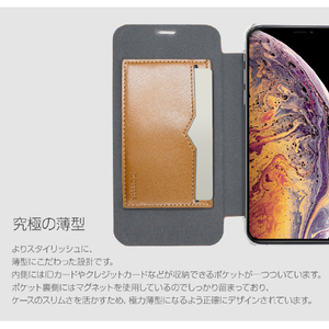 ZENUS iPhone XS/X用ケース 背面クリア Classic Clear Flip ブラック Z14220I58-イメージ7