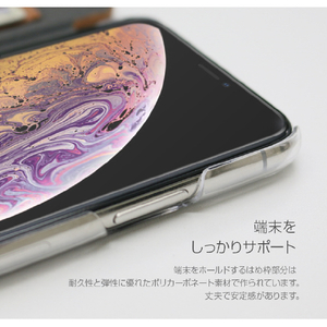 ZENUS iPhone XS/X用ケース 背面クリア Classic Clear Flip ブラック Z14220I58-イメージ9