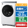 シャープ 【左開き】12kgドラム式洗濯乾燥機 マットホワイト ES-12X1-WL