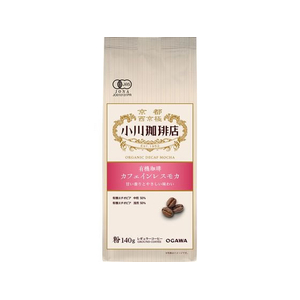 京都西京極 小川珈琲店 小川珈琲/小川珈琲店 有機珈琲 カフェインレスモカ 粉 140g FCD006T-イメージ1