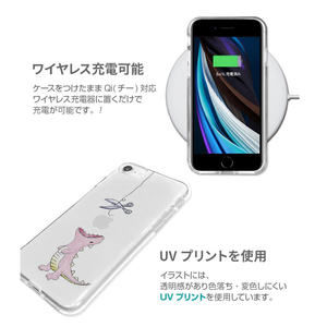 AKAN iPhone 12/12 Pro用ソフトクリアケース はらぺこザウルス ピンク AK19220I12P-イメージ9
