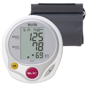 タニタ 上腕式血圧計 ホワイト BP-222-WH タニタ 上腕式血圧計 ホワイト BP-222-WH