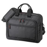 サンワサプライ 14インチワイド用マチ拡張PCバッグ ブラック BAG-W3BK