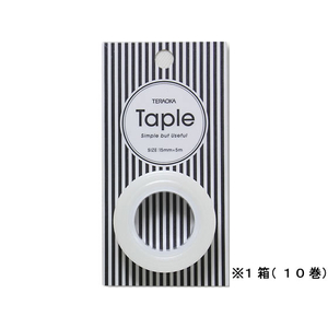 寺岡 テープル 透明 小巻 幅15mm×5m 10巻入 F114126-4145-イメージ1