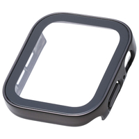 エレコム Apple Watch 44mm用フルカバーケース/プレミアムガラス/高透明/防水 ブラック AW-25DFCGEBK