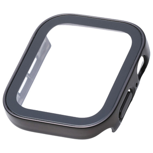 エレコム Apple Watch 44mm用フルカバーケース/プレミアムガラス/高透明/防水 ブラック AW-25DFCGEBK-イメージ1