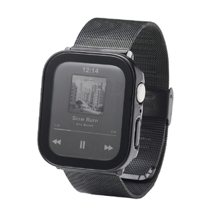 エレコム Apple Watch 44mm用フルカバーケース/プレミアムガラス/高透明/防水 ブラック AW-25DFCGEBK-イメージ2