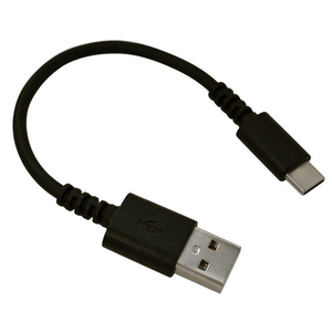 ラスタバナナ スマートフォン用USB充電通信ケーブル(10cm) ブラック R01CAAC3A02BK-イメージ1
