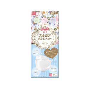 カミ商事 エルモア 肌ともマスク Flower ホワイト 24枚 FCF251U-イメージ1