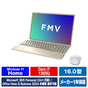 富士通 ノートパソコン FMV Note A ベージュゴールド FMVA77L2GA-イメージ1