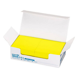 コクヨ 強粘着ふせん〈K2〉 75×75 黄色 ネオン10冊 F028571-K2ﾒ-KN7575YX10-イメージ1