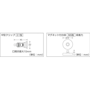 トラスコ中山 TRUSCO/ホルダー式クリップ 小型クリップ+ジョイント3連+マグネット FC245KS-2619881-イメージ6