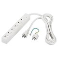 BUFFALO 3ピン式電源タップ マグネット付(6個口・5m) ホワイト BSTAPMS3650WH