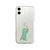 AKAN iPhone 12/12 Pro用ソフトクリアケース お絵かきザウルス グリーン AK19221I12P-イメージ1