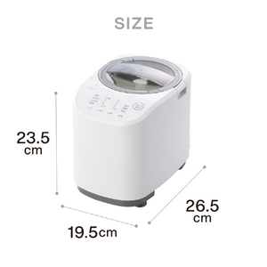 ツインバード 4合精米器 ホワイト MR-E522W-イメージ16