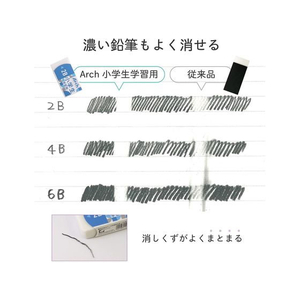 サクラクレパス アーチ消しゴム 小学生学習用 5パック FCS2611-RAF100G-5P-イメージ3
