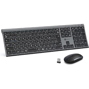 iClever ワイヤレスキーボード&マウスセット IC-BK23Combo E03-0131J-63-イメージ1