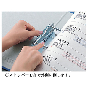 コクヨ チューブファイル(エコ)片開き A4タテ とじ厚40mm 青 1冊 F804363-ﾌ-E640B-イメージ2