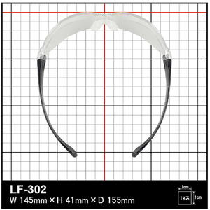 ＹＡＭＡＭＯＴＯ 一眼型セーフティグラス　レンズ色クリア　テンプルカラーグレー　ＪＩＳ規格品 LF-302-イメージ7