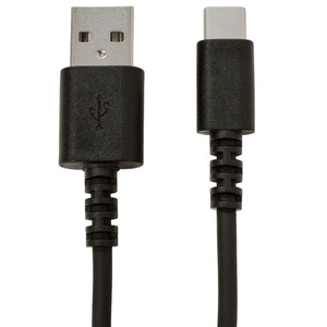 ラスタバナナ スマートフォン用USB充電通信ケーブル(1．5m) ブラック R15CAAC3A01BK-イメージ1