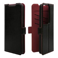 ラスタバナナ OPPO Reno11 A用薄型手帳サイドマグネットケース ブラック×レッド 7994OR11ABSMBKR