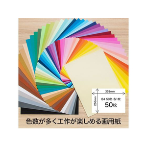 オキナ 色画用紙 50色 FCF688T-HP3435-イメージ2