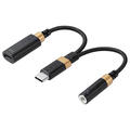 エレコム ハイレゾ対応 給電付き USB Type-C変換ケーブル(高耐久モデル) ブラック MPA-C35CSDPDBK