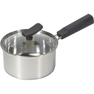 パール金属 chiiino ステンレス3層底ガラス蓋付片手鍋 φ14cm FC878NM-HB-6570-イメージ1