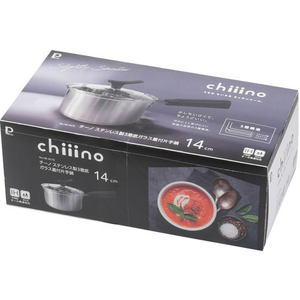 パール金属 chiiino ステンレス3層底ガラス蓋付片手鍋 φ14cm FC878NM-HB-6570-イメージ2
