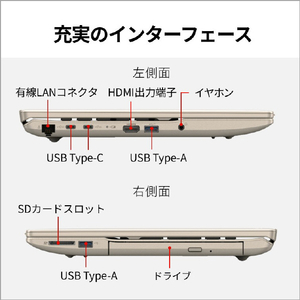 富士通 ノートパソコン FMV Note A ベージュゴールド FMVA75L2GA-イメージ4