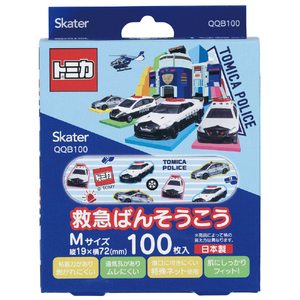 スケーター 救急ばんそうこう(M)100枚 トミカ QQB100ﾄﾐｶ-イメージ2