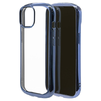 ラスタバナナ iPhone 14/13用VANILLA PACK TPUケース メタルフレーム 2．7mm CURVE ブルー 7122IP261TP