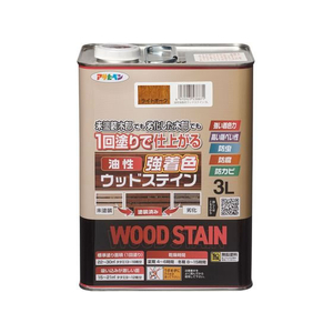 アサヒペン 油性強着色ウッドステイン 3L ライトオーク FC970NU-イメージ1