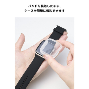 エレコム Apple Watch 44mm用フルカバーケース/TOUGH SLIM LITE/プレミアムガラス AW-25DFCTSLCR-イメージ8