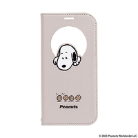 Hamee iPhone17用 フリップ窓付きダイアリーケース CERTA ピーナッツ スヌーピー/クッキー ベージュ 669-182240