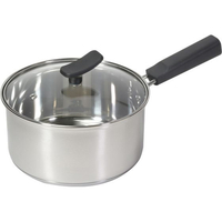 パール金属 chiiino ステンレス3層底ガラス蓋付片手鍋 φ18cm FC880NM-HB-6572