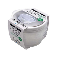 アスベル 保存容器 レンジ名人 エア弁付 丸型 M 270mL 3個 FCF396N