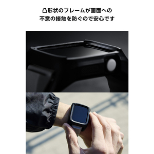 エレコム Apple Watch 44mm用バンパーケース/ZEROSHOCK ブラック AW-25DFCZEROBK-イメージ6