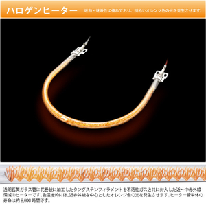 メトロ電気工業 こたつ用取替ヒーター MHU-601E(DKB)-イメージ10