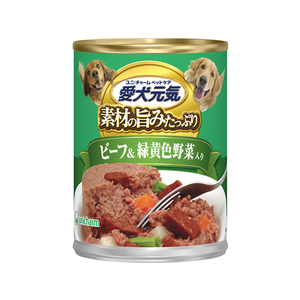 ユニ・チャーム 愛犬元気 缶 味わいと健康プラス ビーフ&緑黄色野菜入り 375g F825311-イメージ1