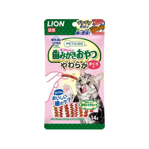 ライオン PETKISS ネコちゃんの歯みがきおやつ やわらか まぐろ味 14g FCS2366-イメージ1