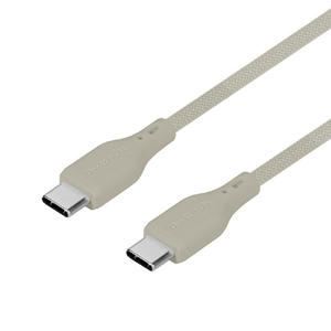 オウルテック C to C シリコンケーブル PD60W(1．5m) ミストグレー OWL-CBSRCC15-MGY-イメージ1
