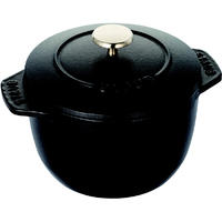 Staub 1251225ココット de GOHAN S Staub ブラック 40509-653-0ｺﾞﾊﾝSﾌﾞﾗﾂｸ