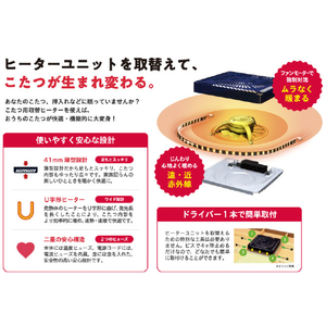 メトロ電気工業 こたつ用取替ヒーター MCU-501E(DKB)-イメージ6