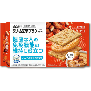 アサヒグループ食品 クリーム玄米ブランプラス アーモンドクリーム 2枚×2袋 FCJ662N-イメージ1