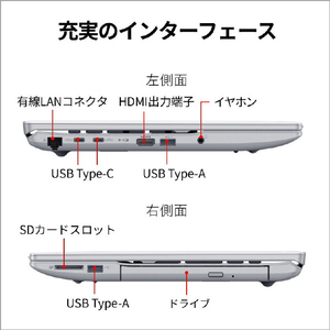 富士通 ノートパソコン FMV Note A ファインシルバー FMVA53L2SA-イメージ4