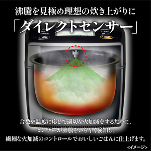 三菱 IH炊飯ジャー(5．5合炊き) 炭炊釜 月白 NJ-VS10GS-W-イメージ7