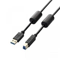 エレコム フェライトコア付きUSB3．0ケーブル(A-B) 1．0m ブラック USB3-BF10BK
